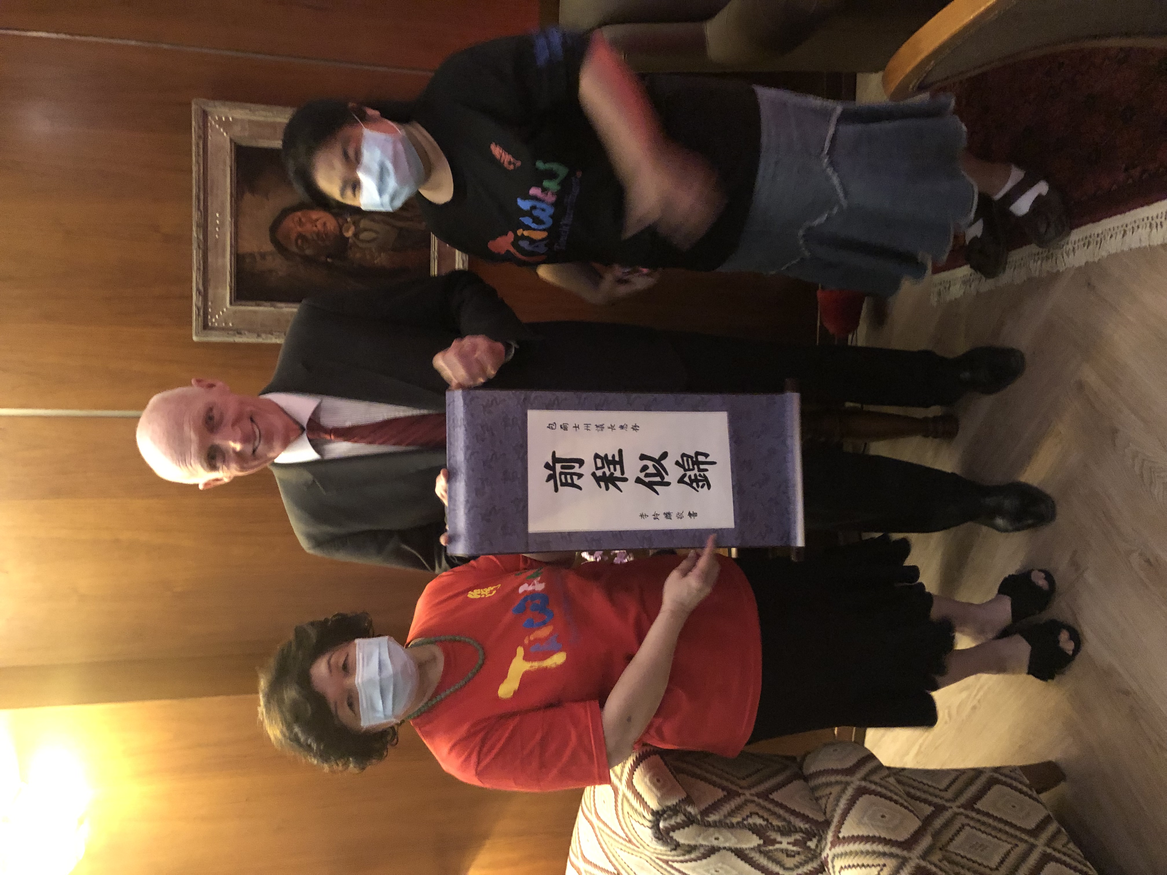 贈送亞利桑那州議長Speaker Russell Bowers正體漢字對聯