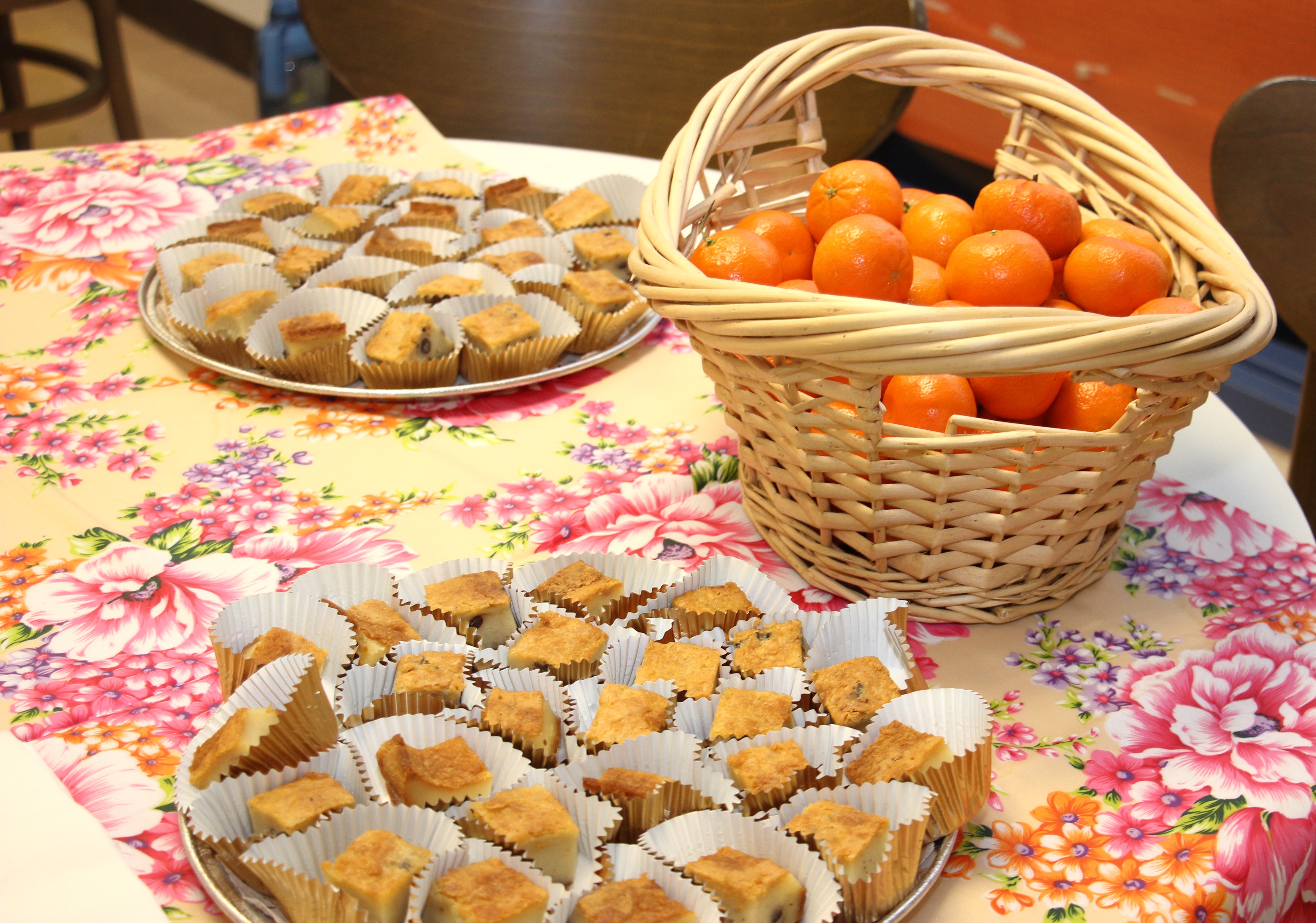 義工林桂娥介紹墨吹梅花的技巧