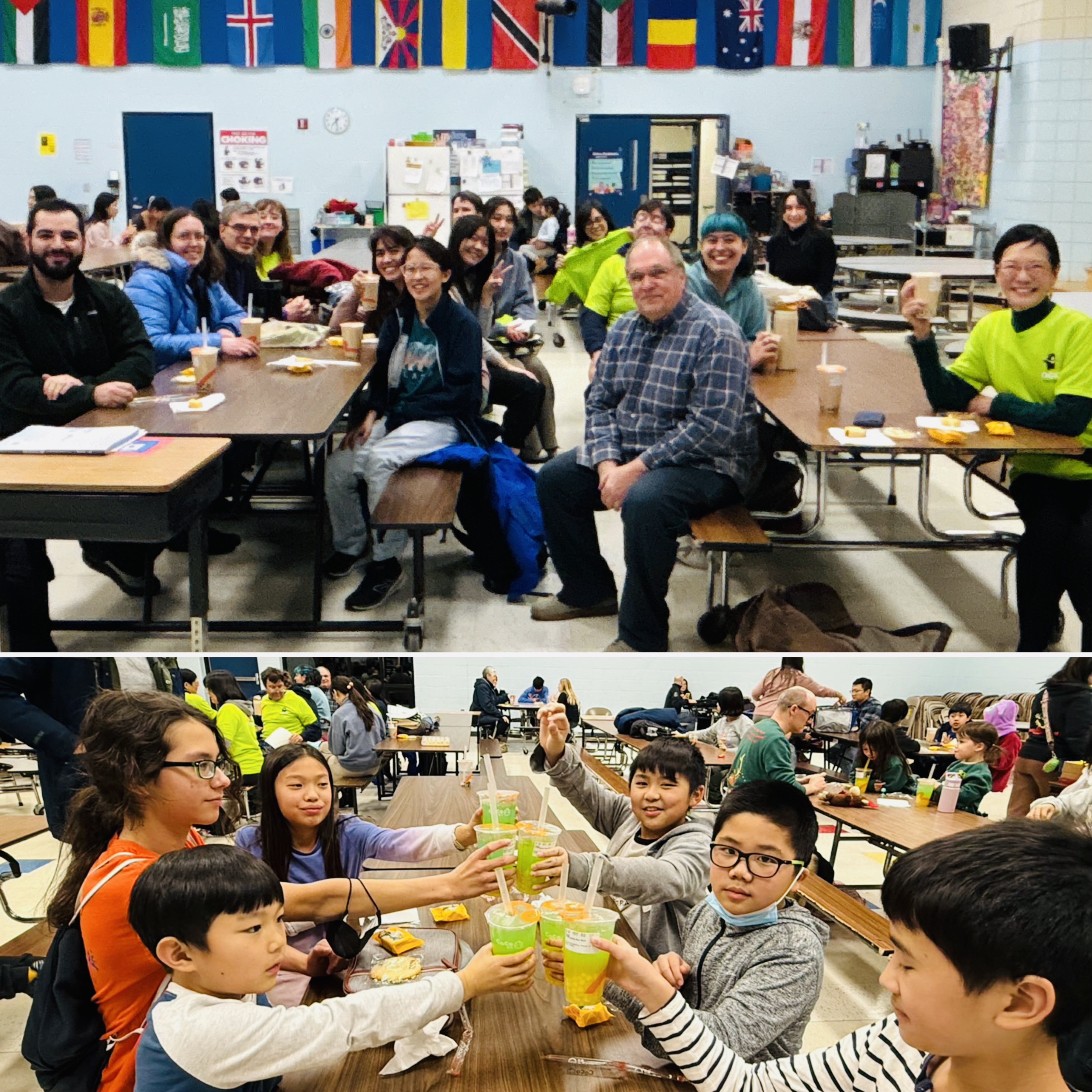 TCML與安娜堡中文學校學生開心品嚐珍珠奶茶與臺灣鳳梨酥