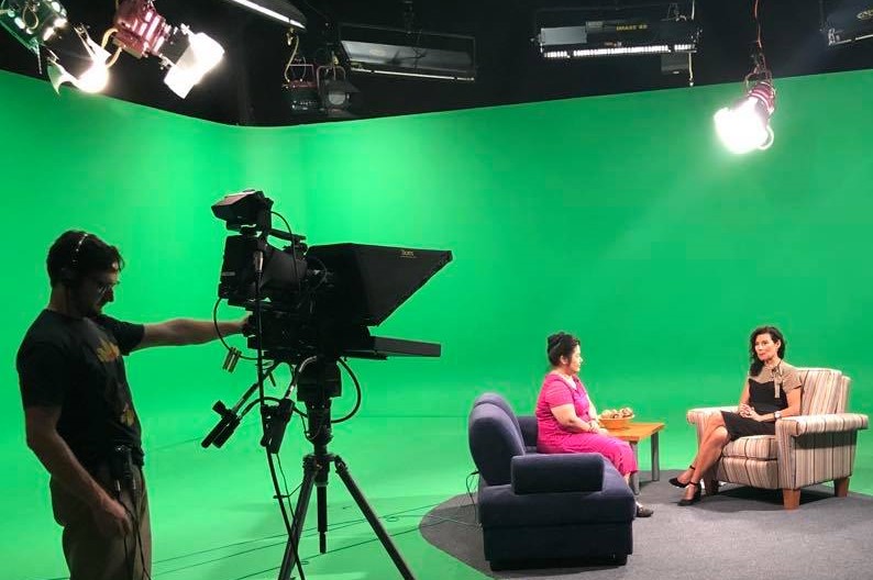 邱文琪主席接受電視媒體訪問，宣傳臺灣與正體漢字文化活動