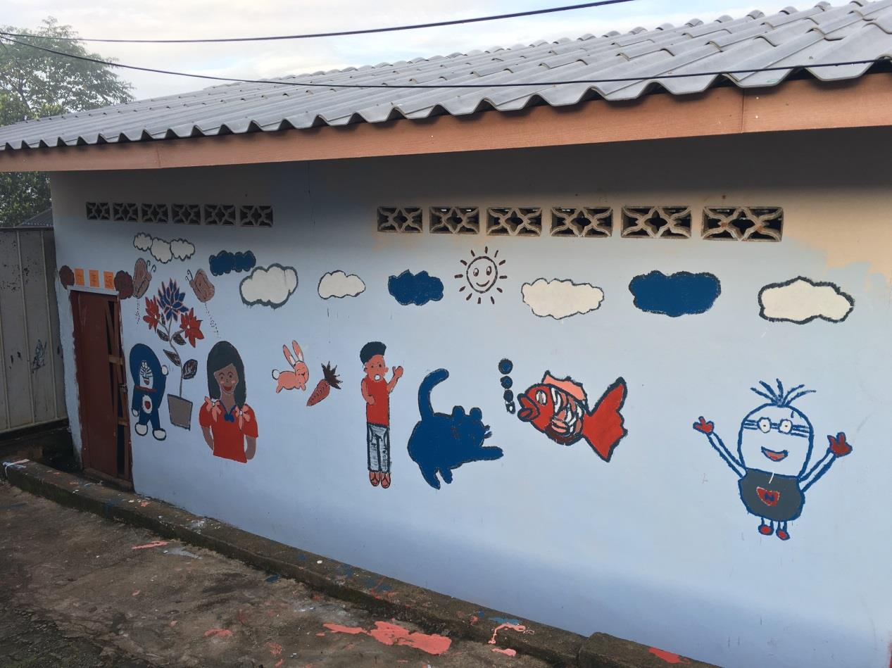 美術課的圍牆彩繪