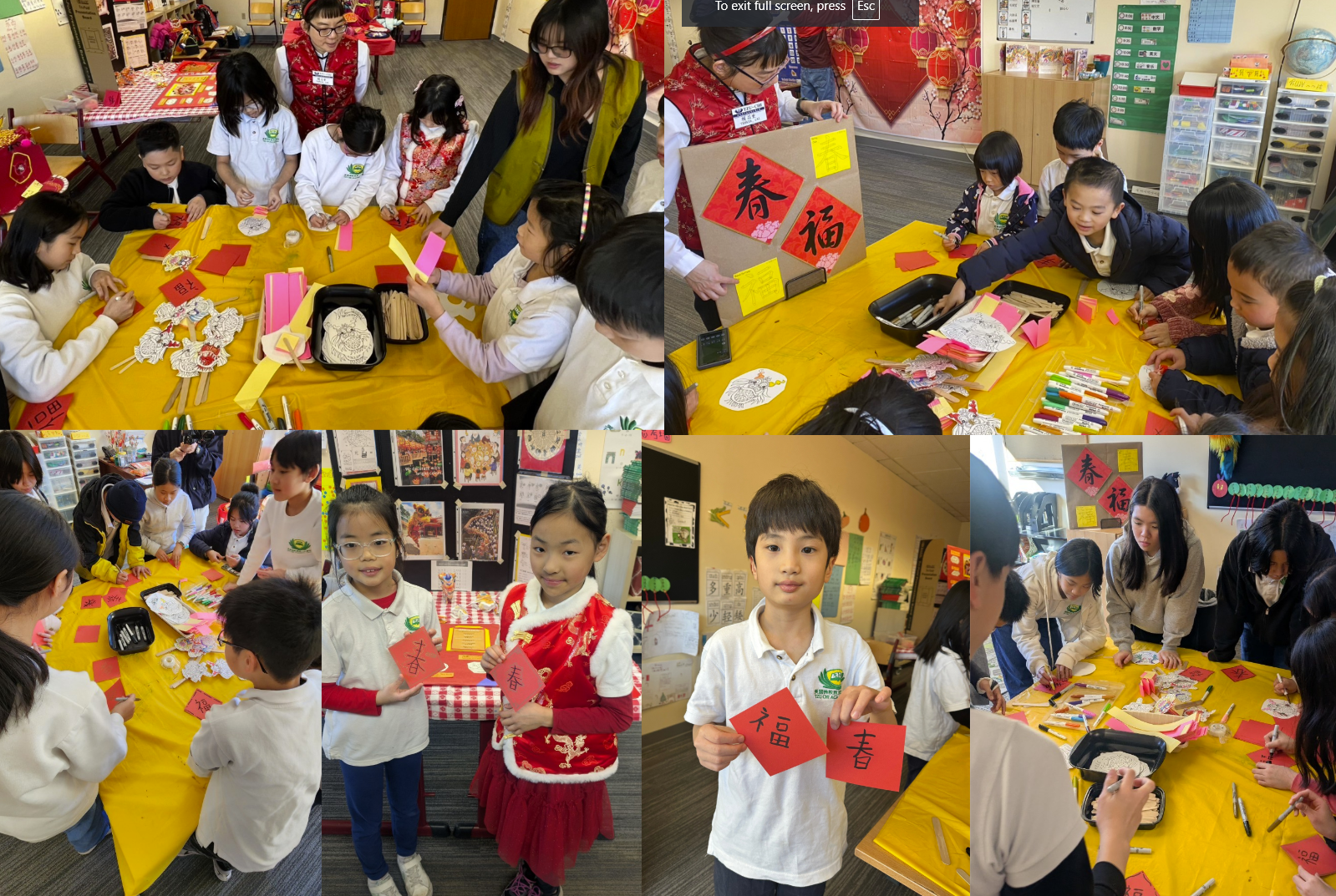 各年級學生體驗新年勞作。