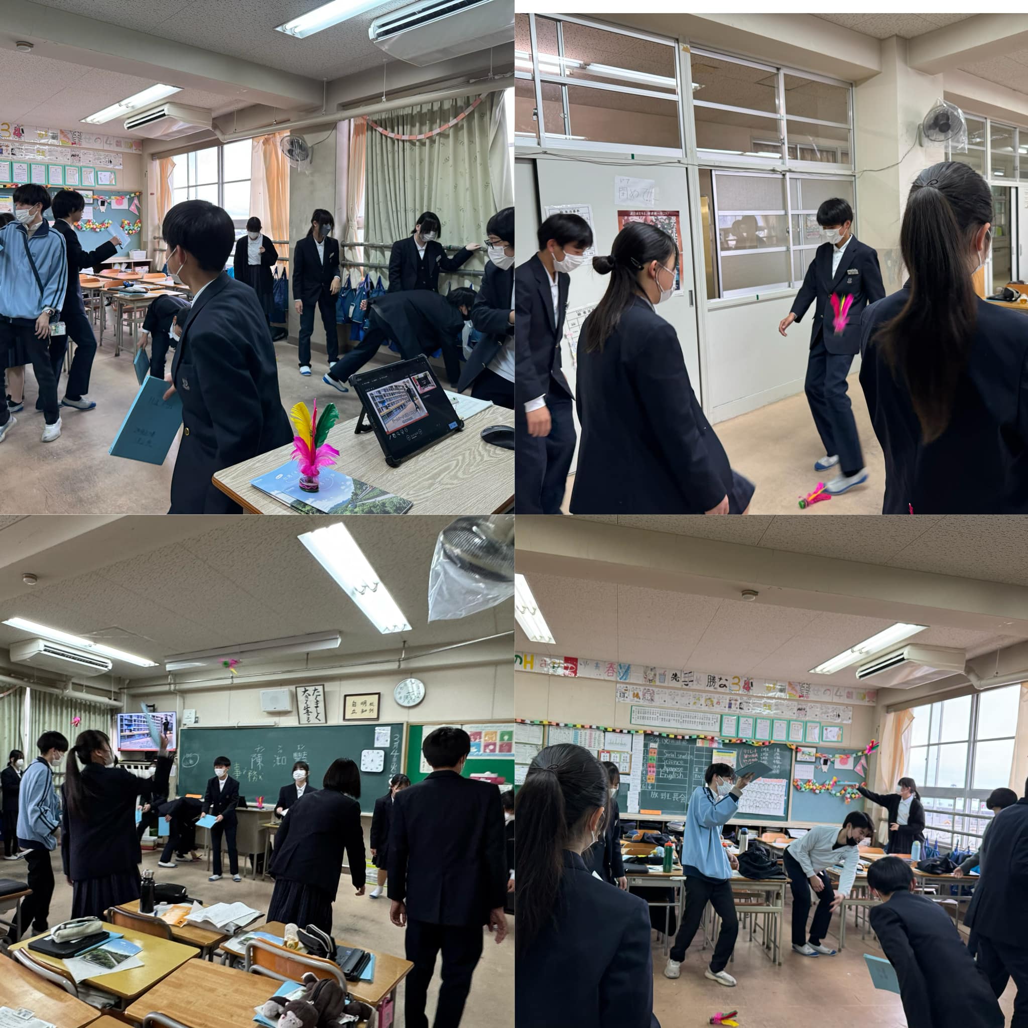 陳洳豔校長帶領學生們一起體驗臺灣傳統技藝~踢毽子