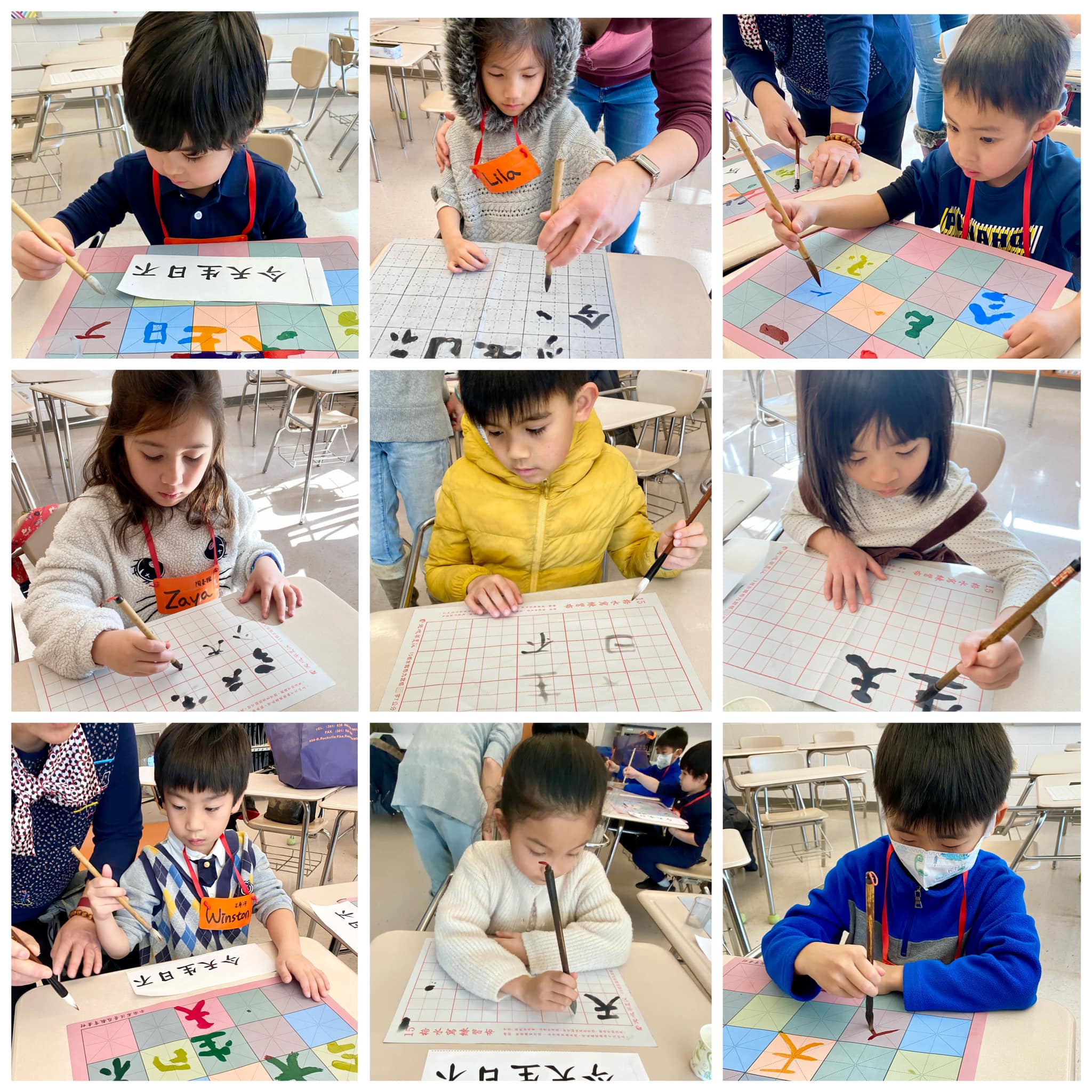 華府台灣學校書法節珍視人類歷史價值舉辦 「古文明漢文漢字書法節」6