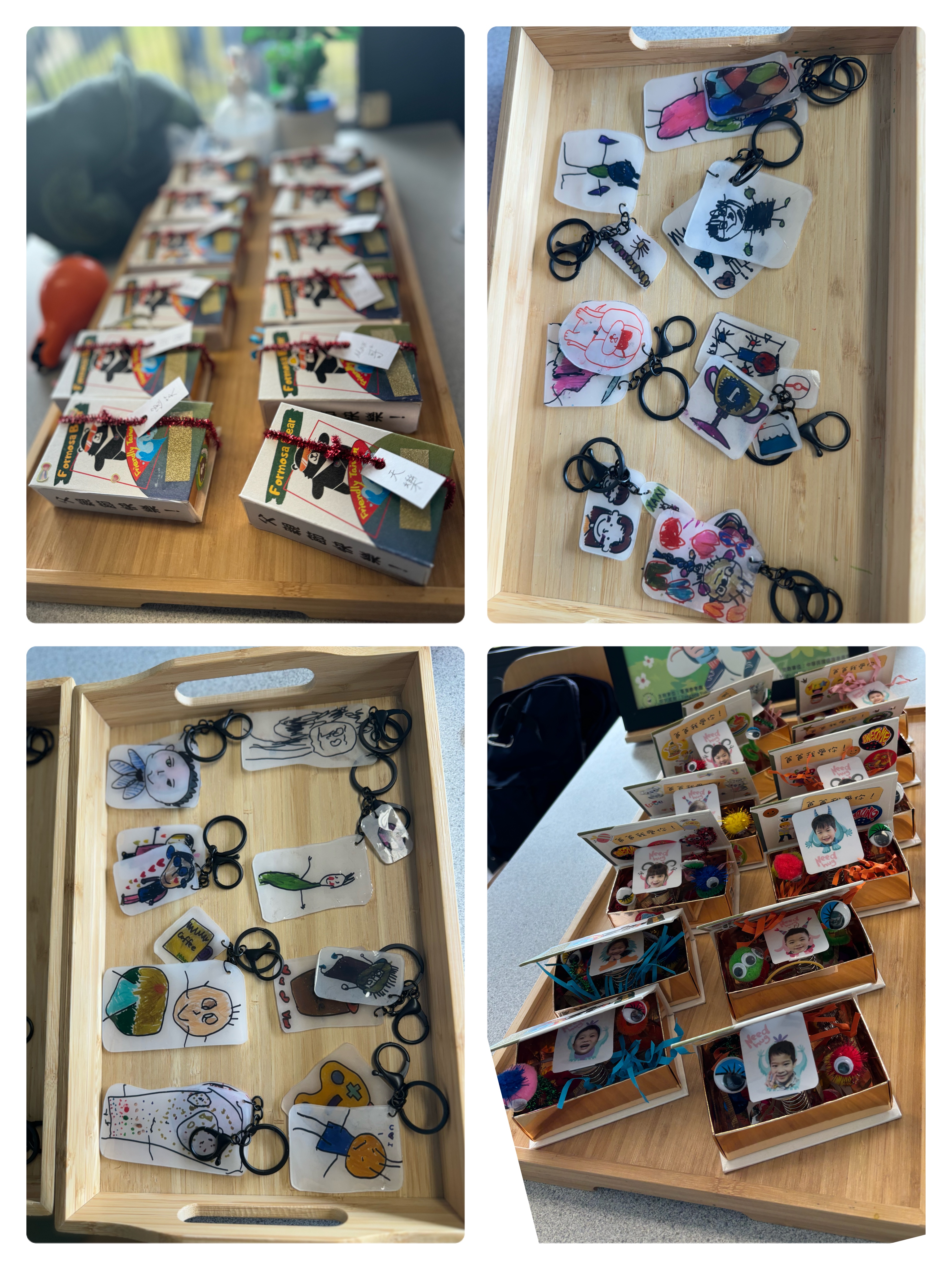 回收利用僑委會貼紙盒製作父親節禮物