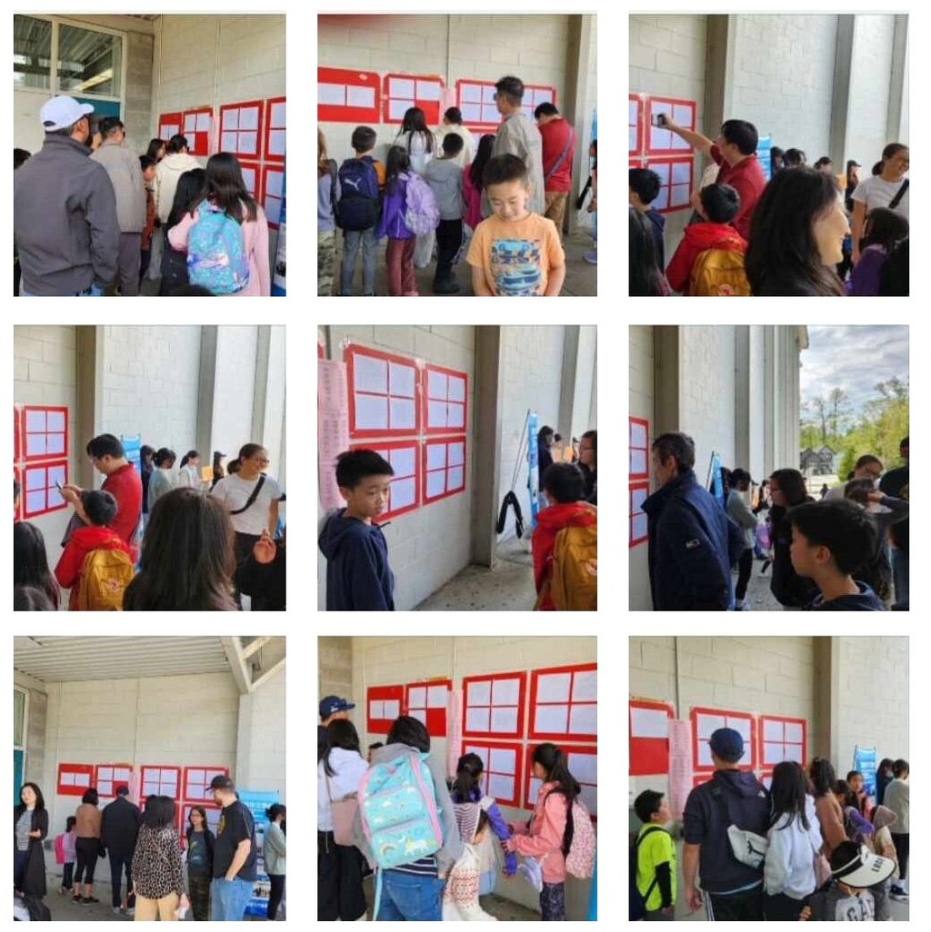 卓越獎作品當日展示於校門口(一)
