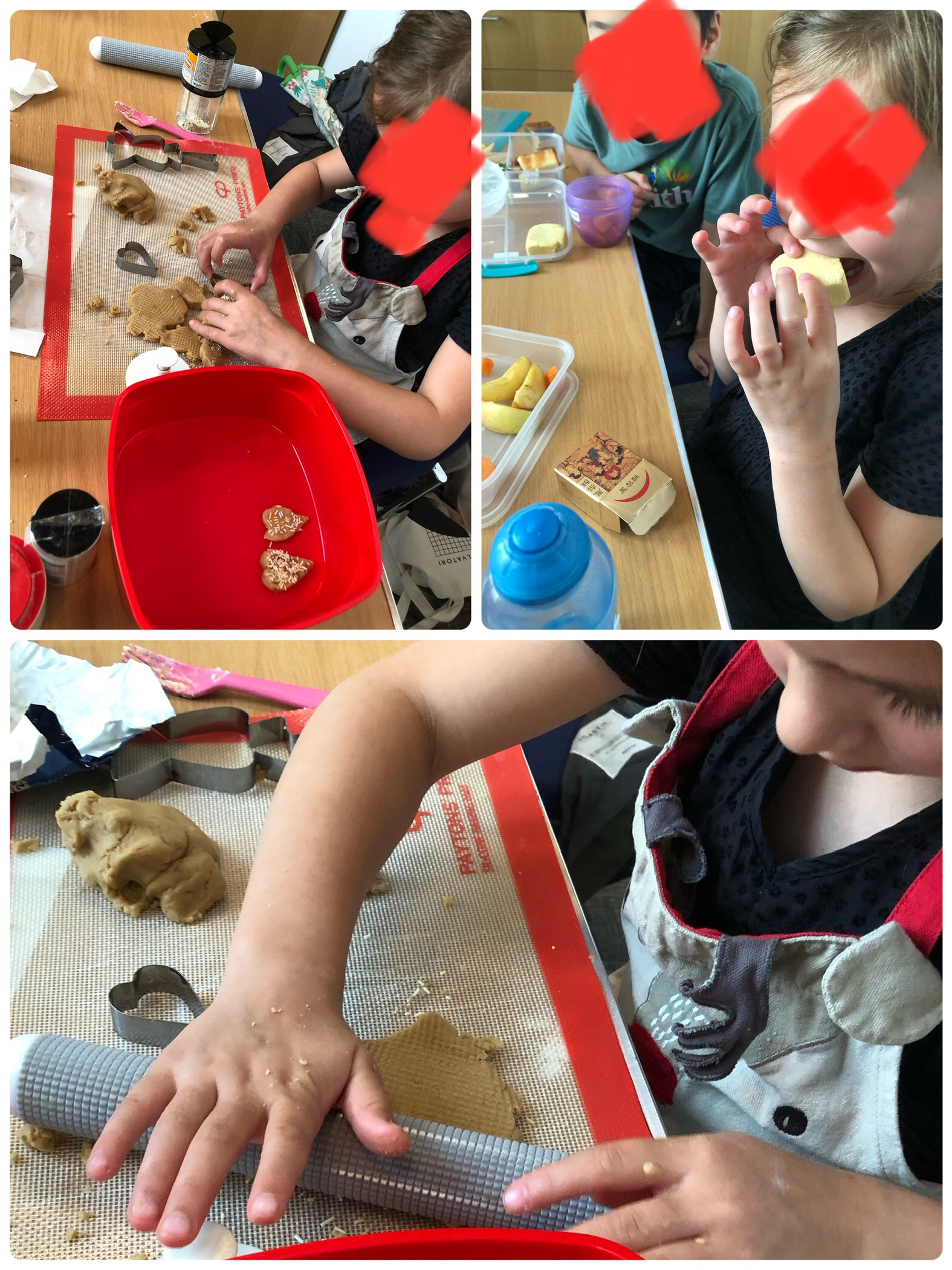 學生們在中秋節這天，不僅度過了一個愉快且有意義的節日，還一起動手製作了月餅和鳳梨酥。這次活動讓大家深入體驗了中秋傳統美食的製作過程。