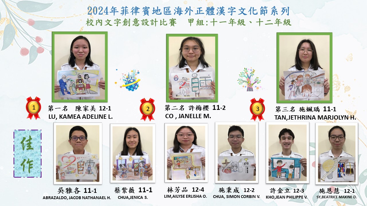 甲組:十一年級、十二年級 - 得獎學生和比賽作品