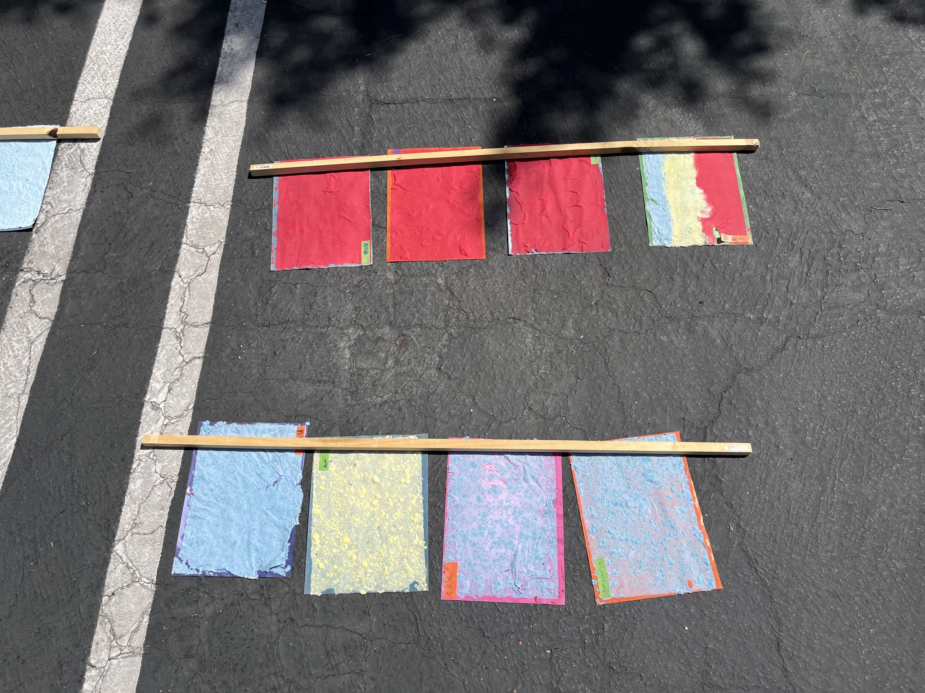 普慕納中文學校的手工造紙