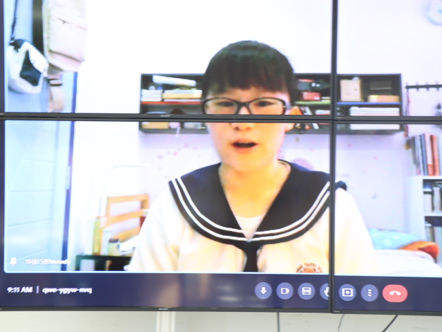 部分參賽者在線上參加比賽（高中組）