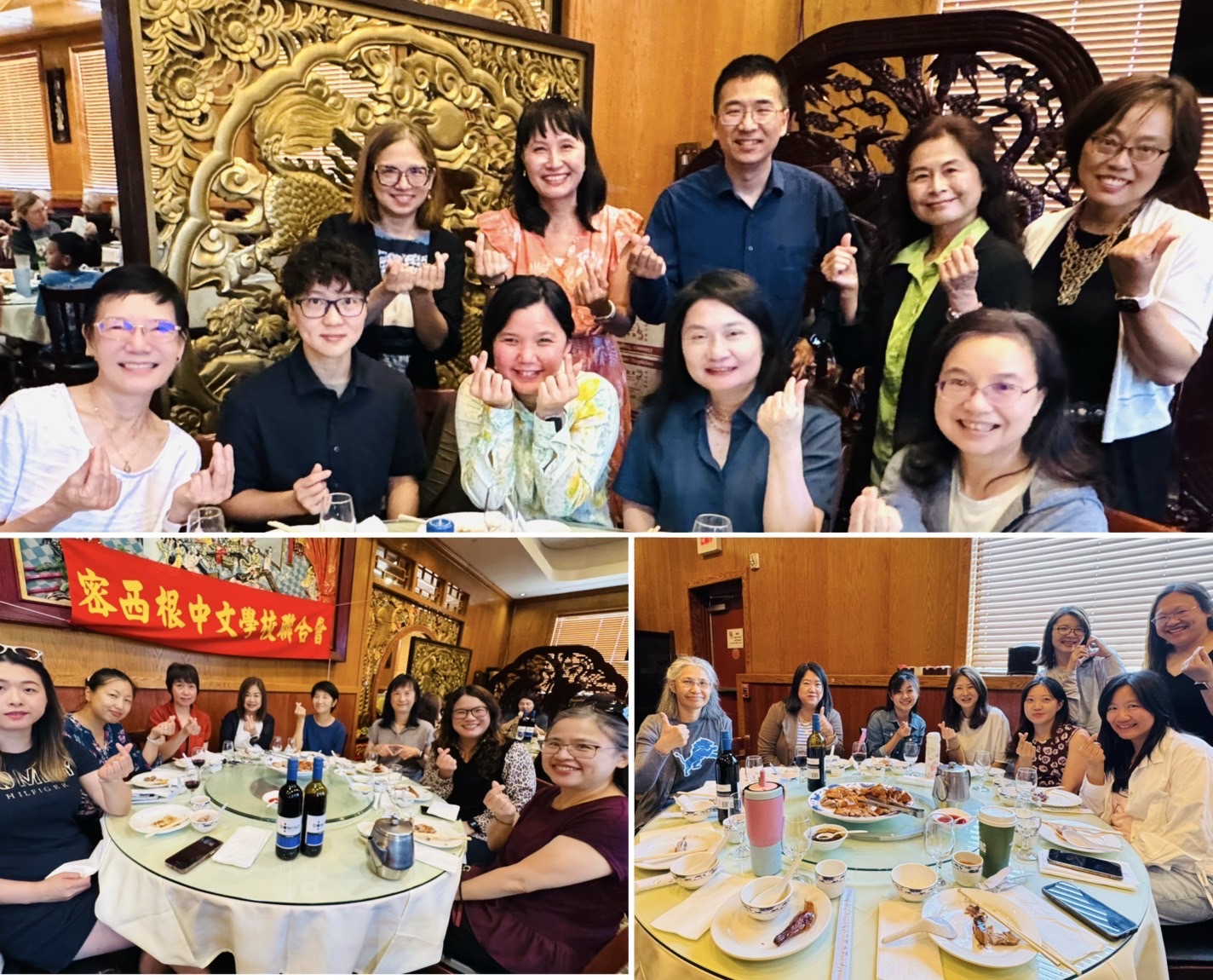 敬師餐會席開四桌，貴賓、僑校負責人、行政人員及教師共約40人參加