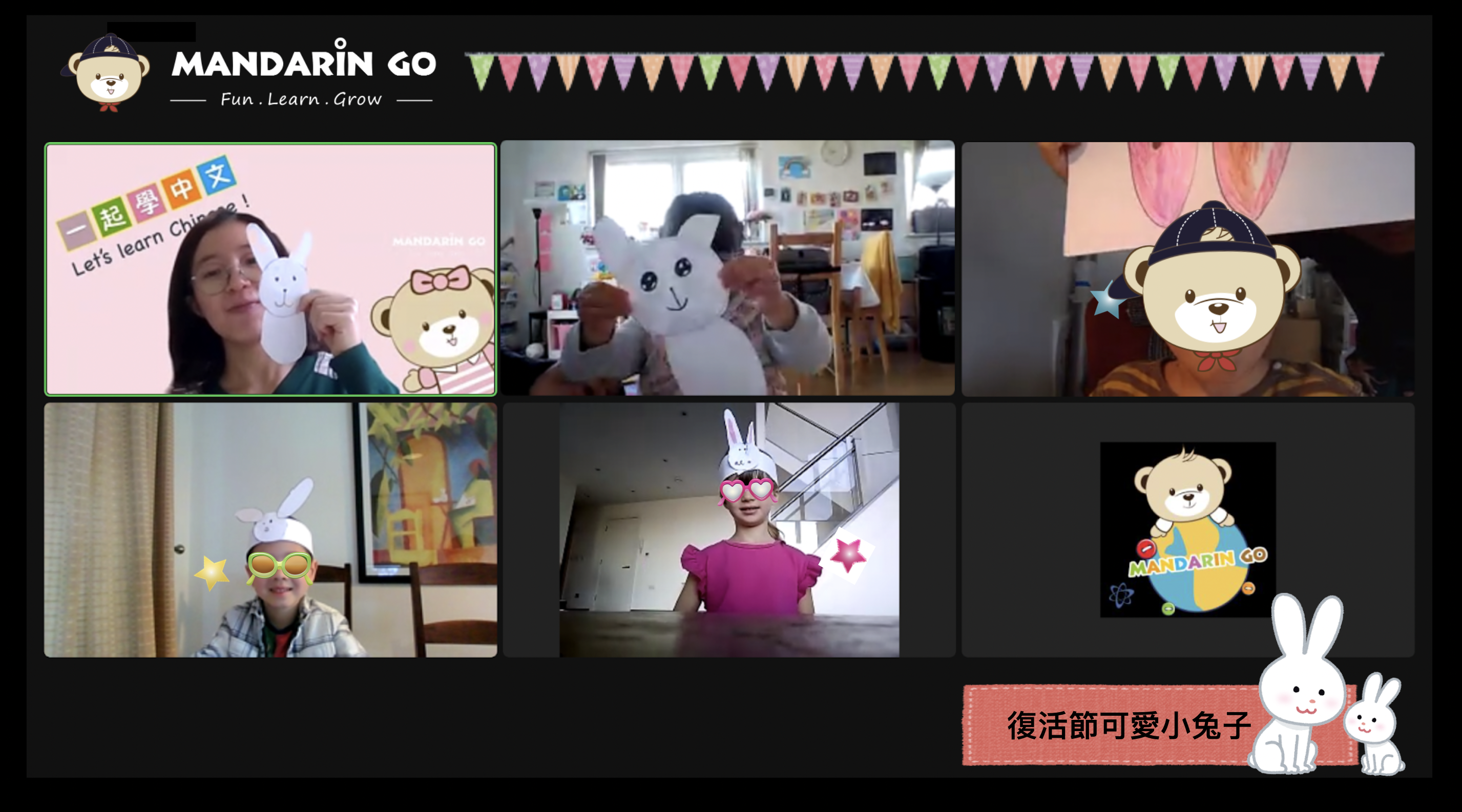 復活節可愛小兔子 - 孩子們都變成可愛的小兔子呢！