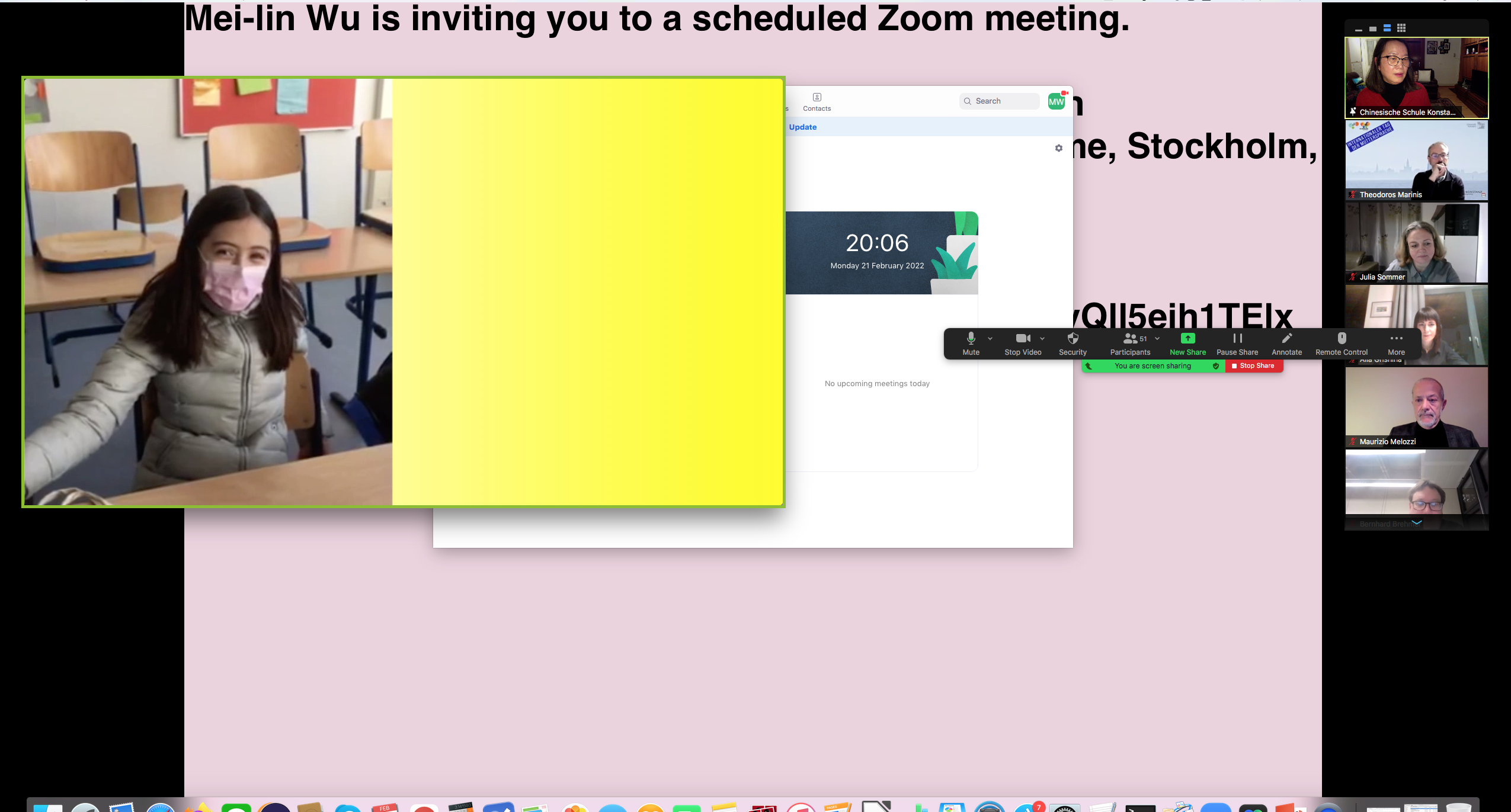 會中播放影片，介紹本校學生用中文表達學習中文的動機