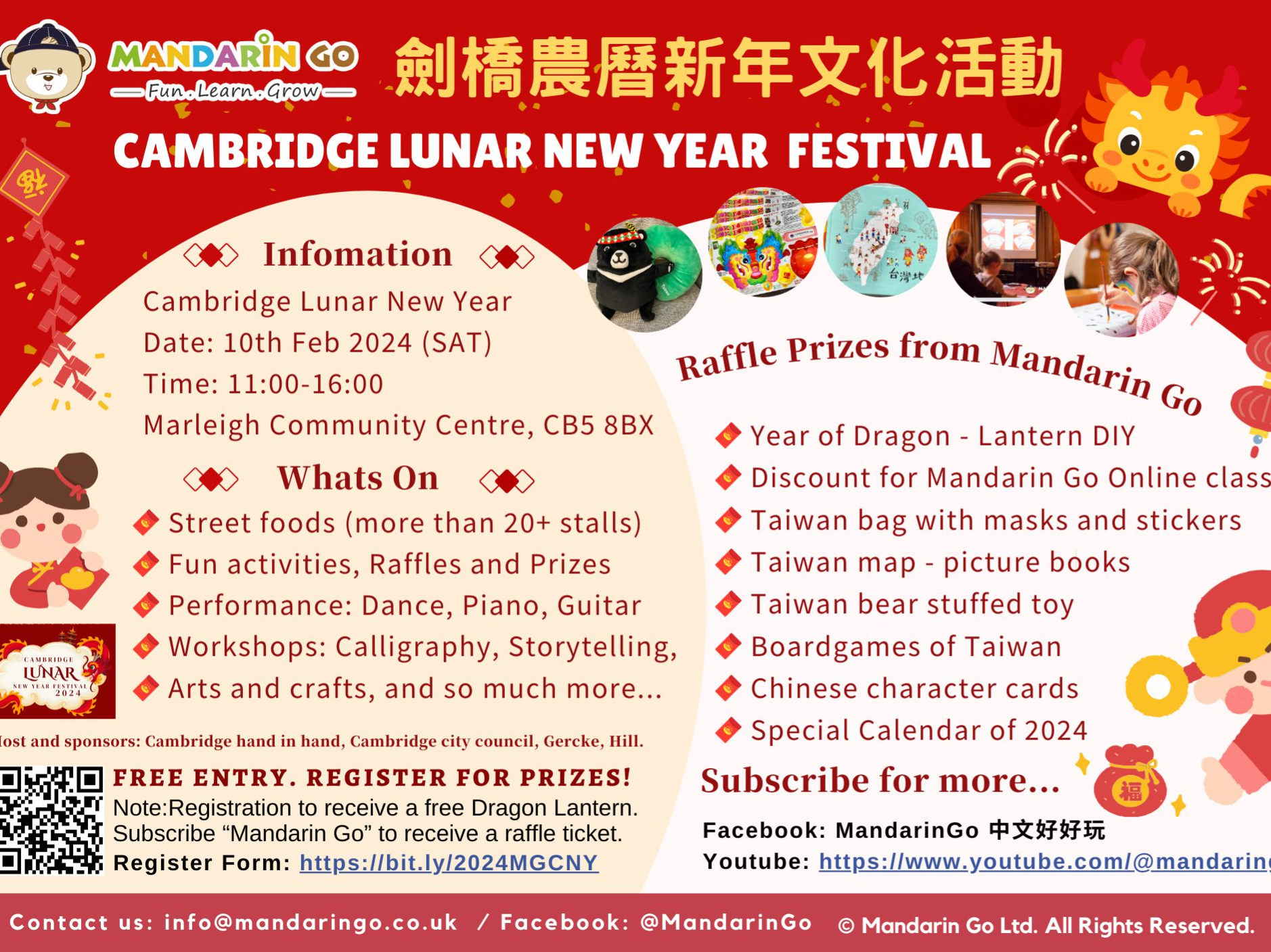 Mandarin Go 英國快樂學華語 2024 劍橋農曆新年文化活動 Lunar New Year Festival 圖片